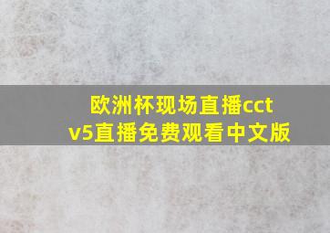 欧洲杯现场直播cctv5直播免费观看中文版