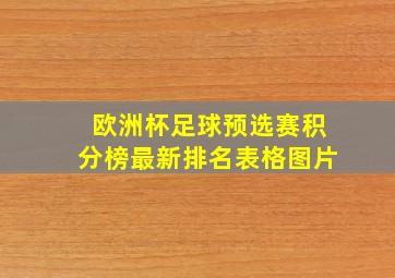 欧洲杯足球预选赛积分榜最新排名表格图片