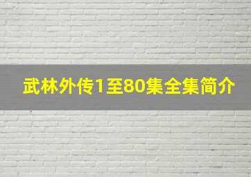 武林外传1至80集全集简介