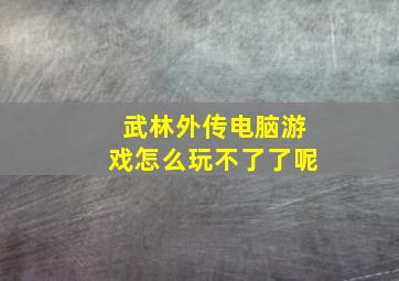 武林外传电脑游戏怎么玩不了了呢