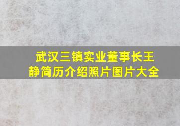 武汉三镇实业董事长王静简历介绍照片图片大全