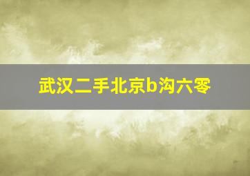 武汉二手北京b沟六零