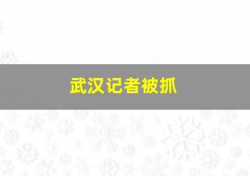 武汉记者被抓