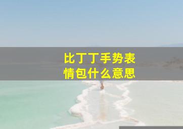 比丁丁手势表情包什么意思