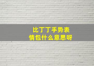 比丁丁手势表情包什么意思呀