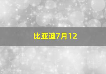 比亚迪7月12