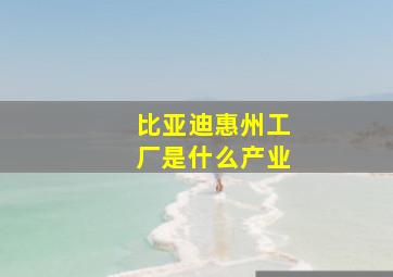 比亚迪惠州工厂是什么产业