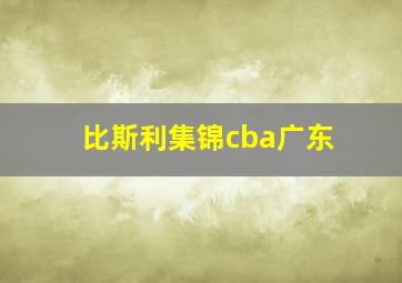 比斯利集锦cba广东