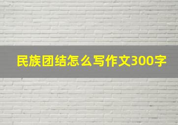 民族团结怎么写作文300字