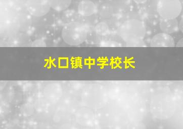 水口镇中学校长