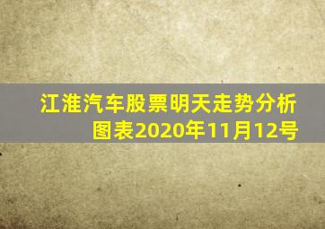 江淮汽车股票明天走势分析图表2020年11月12号