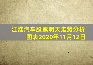 江淮汽车股票明天走势分析图表2020年11月12日