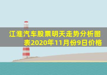 江淮汽车股票明天走势分析图表2020年11月份9日价格