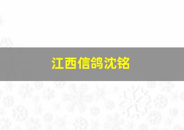 江西信鸽沈铭