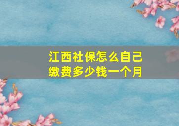 江西社保怎么自己缴费多少钱一个月