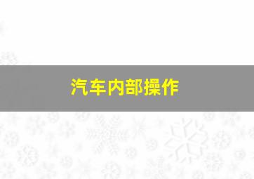 汽车内部操作