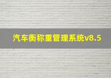 汽车衡称重管理系统v8.5