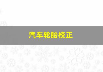 汽车轮胎校正