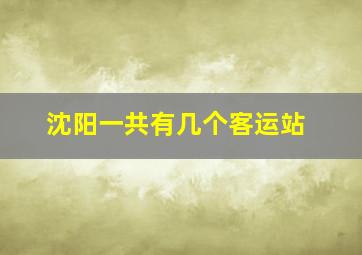 沈阳一共有几个客运站