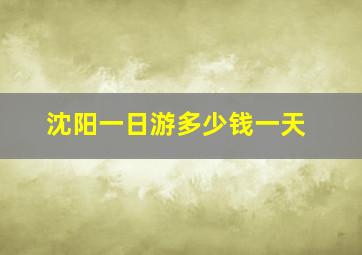 沈阳一日游多少钱一天