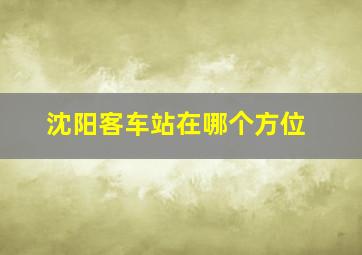 沈阳客车站在哪个方位