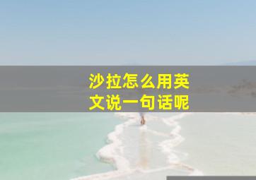 沙拉怎么用英文说一句话呢