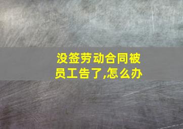 没签劳动合同被员工告了,怎么办