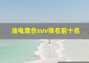 油电混合suv排名前十名