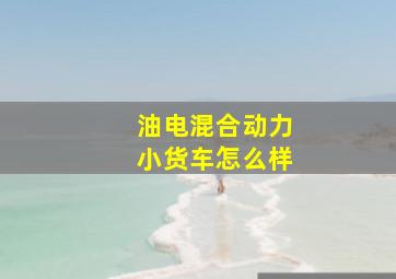 油电混合动力小货车怎么样