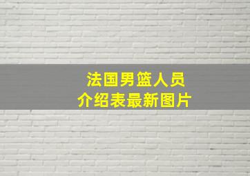 法国男篮人员介绍表最新图片