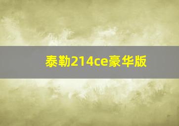 泰勒214ce豪华版