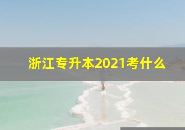 浙江专升本2021考什么