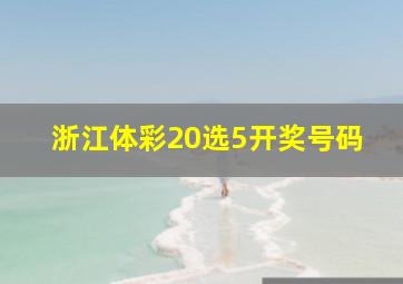 浙江体彩20选5开奖号码