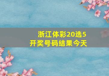 浙江体彩20选5开奖号码结果今天