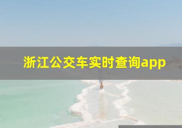 浙江公交车实时查询app