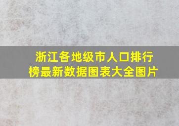 浙江各地级市人口排行榜最新数据图表大全图片