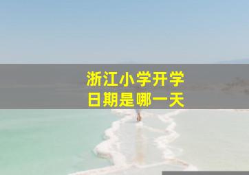 浙江小学开学日期是哪一天