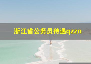 浙江省公务员待遇qzzn