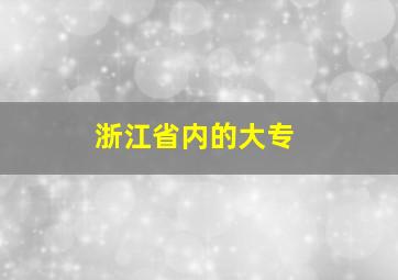 浙江省内的大专