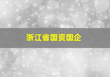 浙江省国资国企