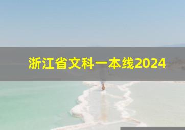 浙江省文科一本线2024