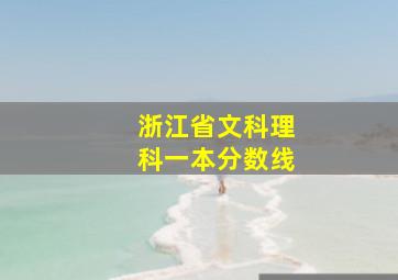 浙江省文科理科一本分数线