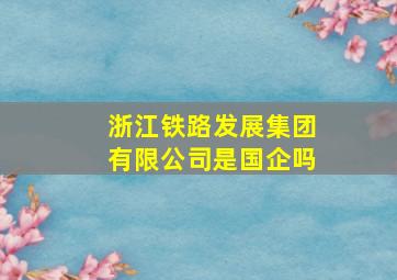 浙江铁路发展集团有限公司是国企吗