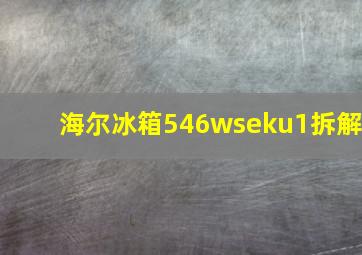 海尔冰箱546wseku1拆解