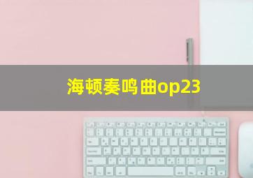 海顿奏鸣曲op23