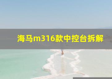 海马m316款中控台拆解