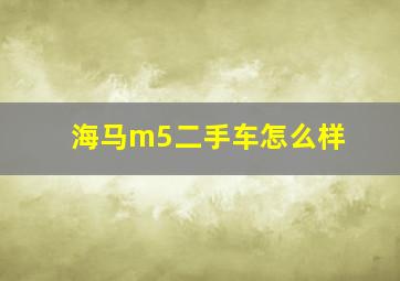 海马m5二手车怎么样