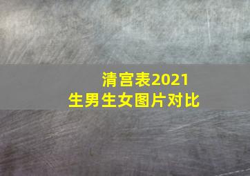 清宫表2021生男生女图片对比