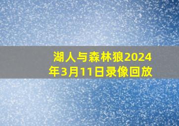 湖人与森林狼2024年3月11日录像回放