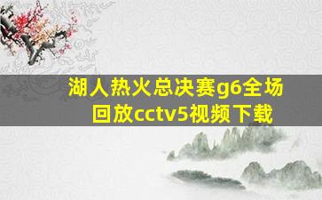 湖人热火总决赛g6全场回放cctv5视频下载